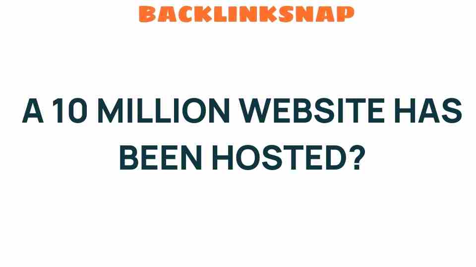 The Milestone of Hosting 10 Million Websites: A Digital Revolution