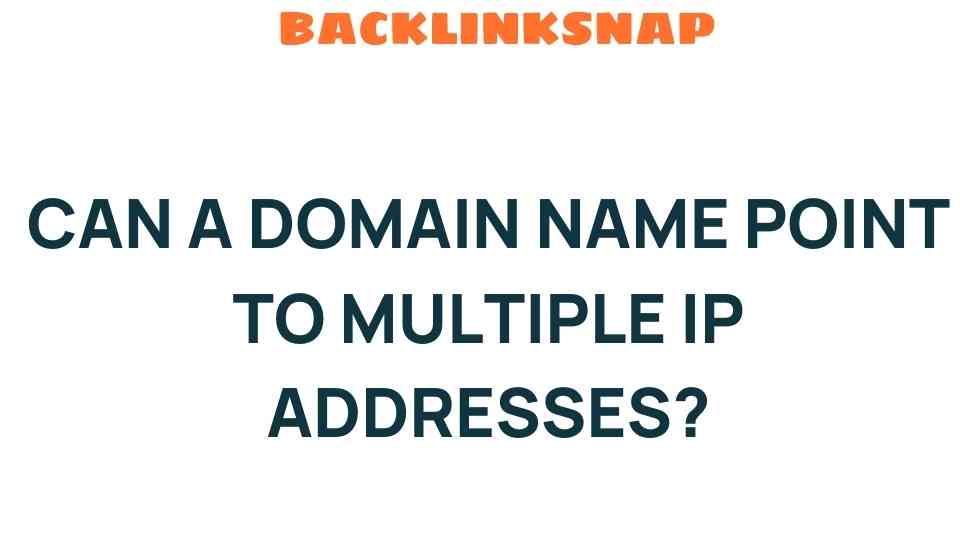Can a Domain Name Point to Multiple IP Addresses? Unveiling the Mystery