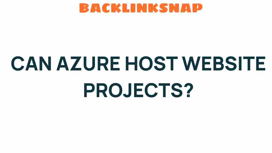 can-azure-host-website-projects