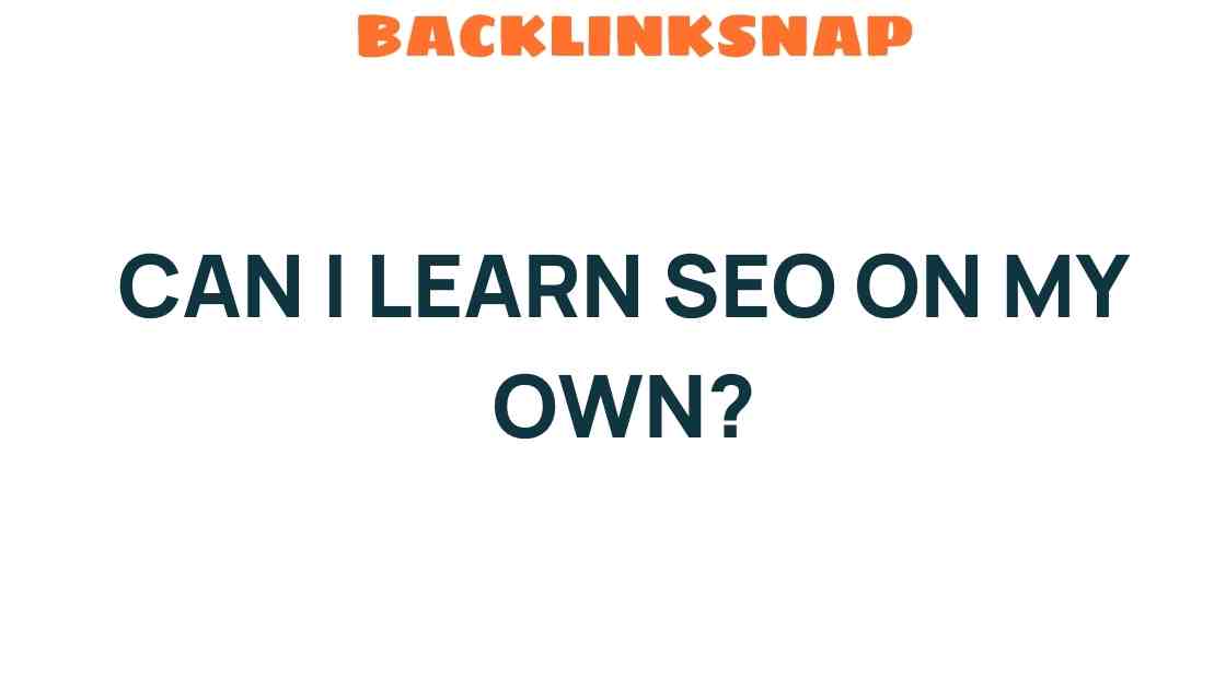 Can I Learn SEO on My Own? Unveiling the Secrets of Search Success