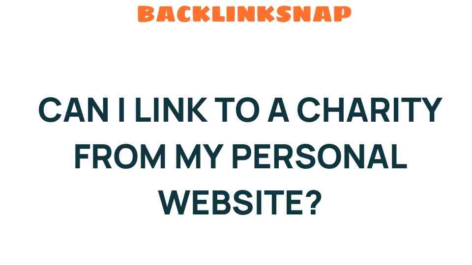can-i-link-to-charity-from-personal-website