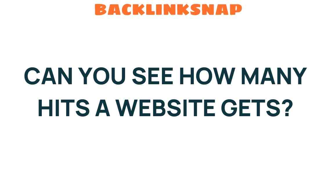 Unveiling the Mystery: Can You See How Many Hits a Website Gets?