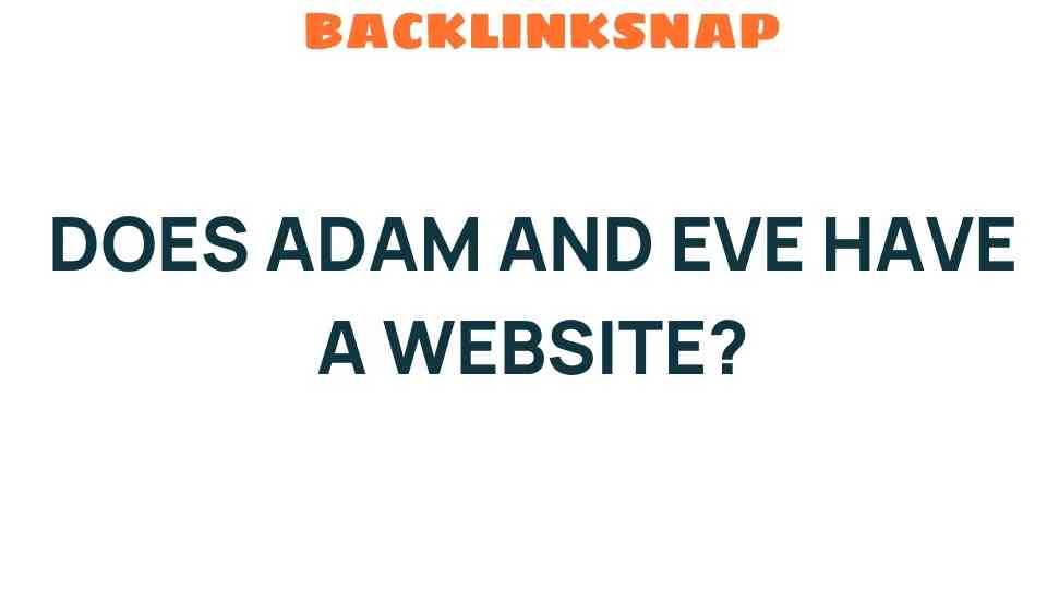 does-adam-and-eve-have-a-website