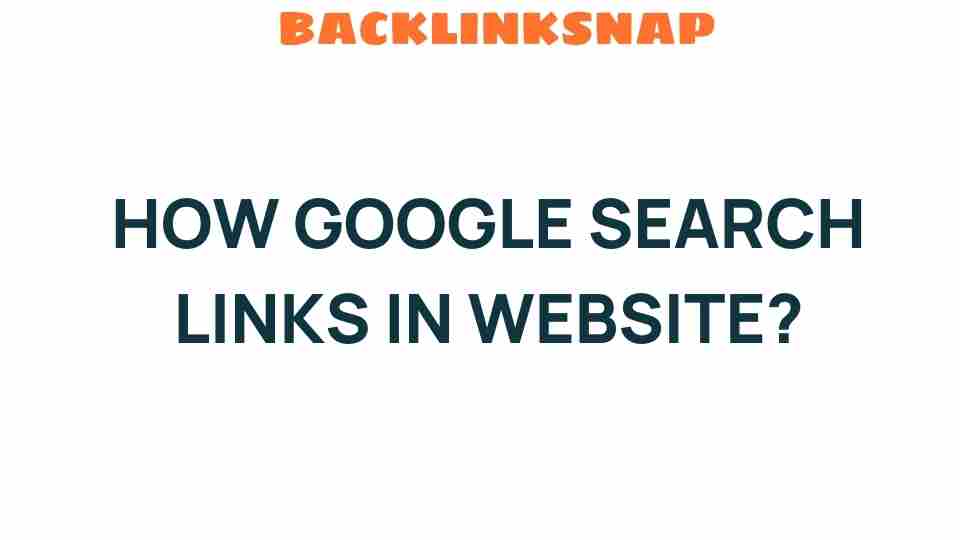 How Google Searches for Links in Websites: The Hidden Mechanics