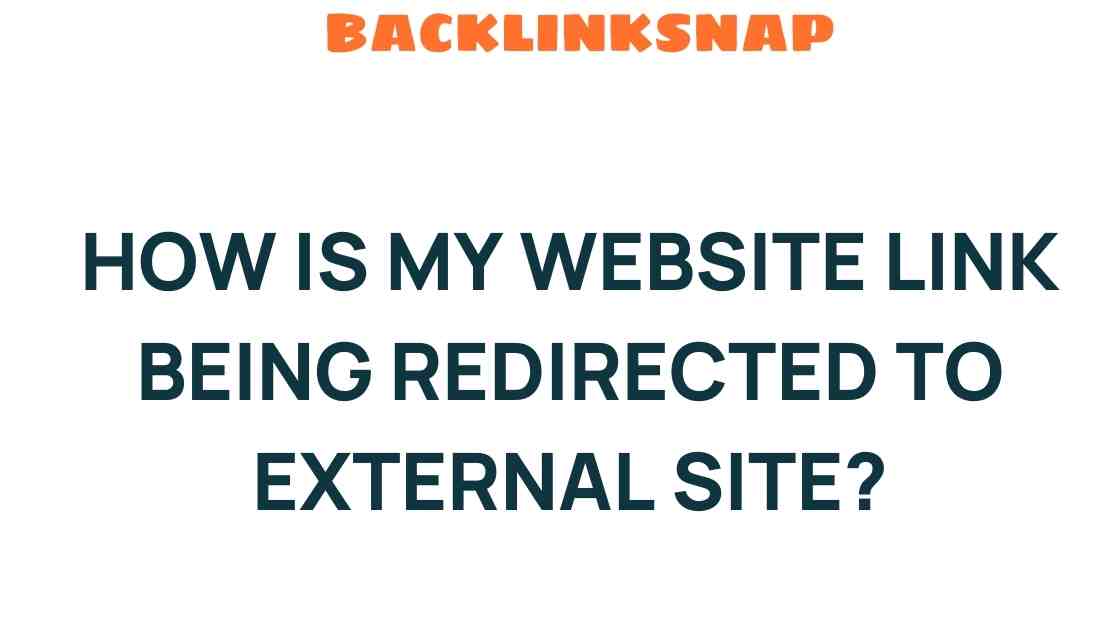 How Is My Website Link Being Redirected to External Sites? Uncover the Mystery