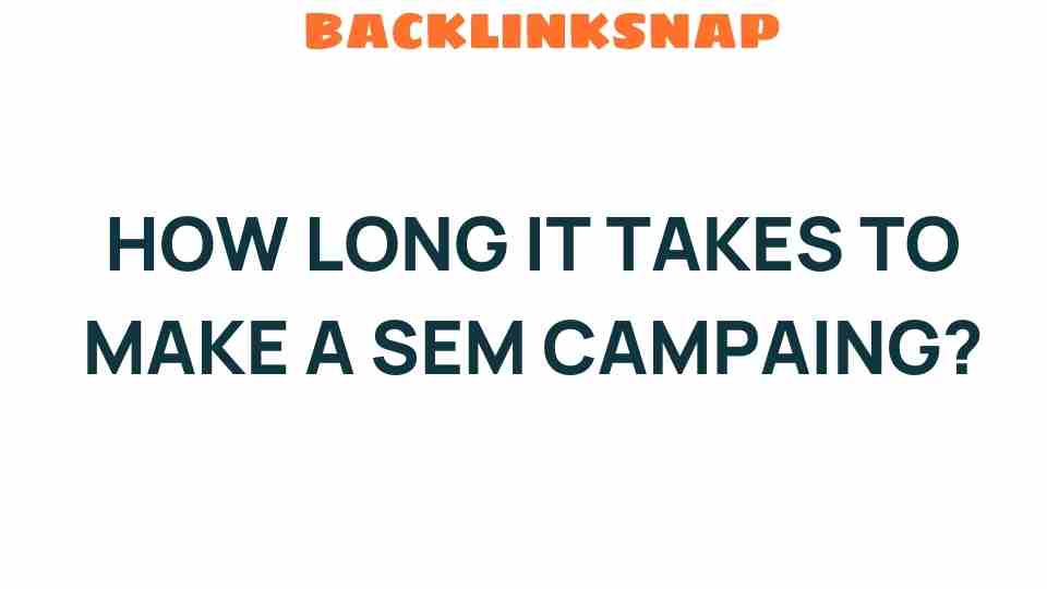 How Long Does it Really Take to Create a SEM Campaign?
