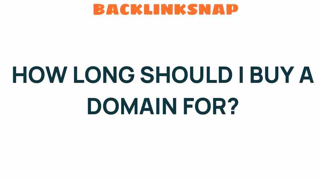 How Long Should I Buy a Domain for? Unlocking the Best Duration