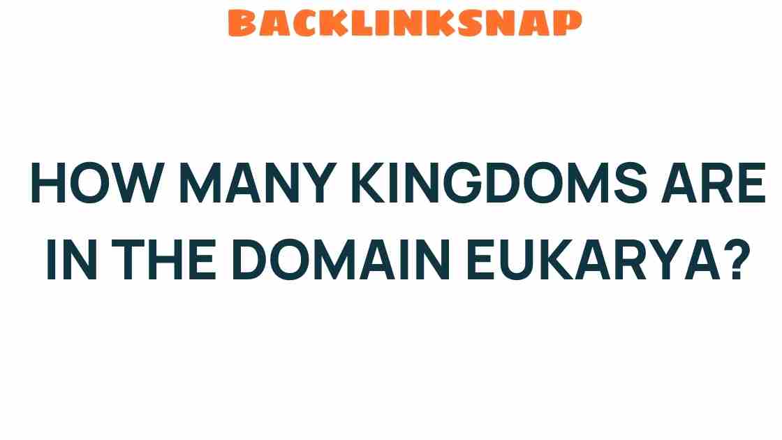 Unveiling the Mystery: How Many Kingdoms Exist in the Domain Eukarya?