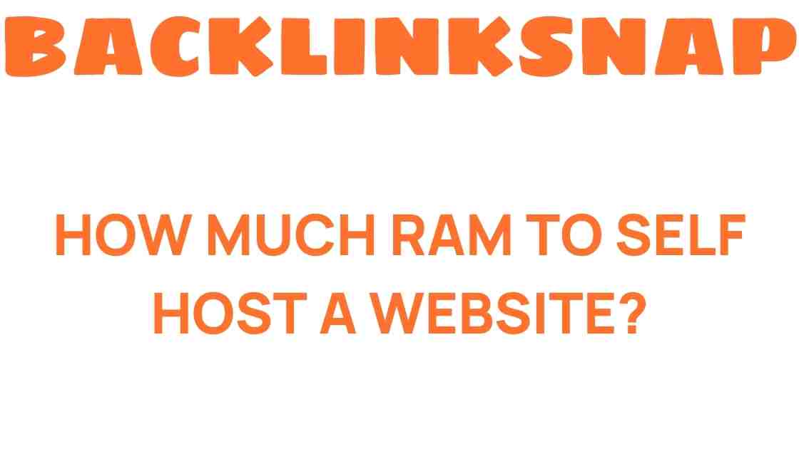 how-much-ram-self-host-website