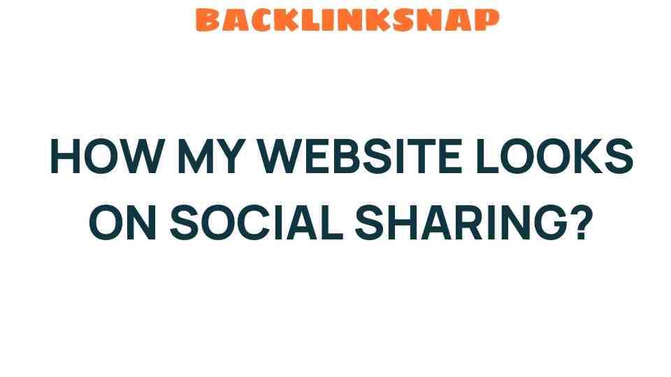 How My Website Appears on Social Sharing: A Visual Impact Analysis