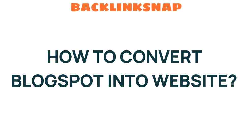 convert-blogspot-into-website