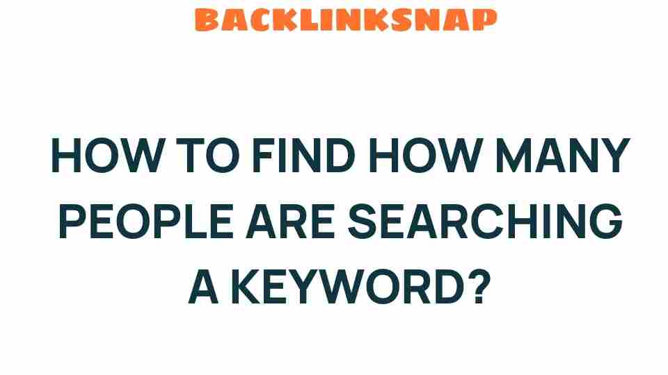 Unlocking the Secrets: How to Find How Many People Are Searching a Keyword