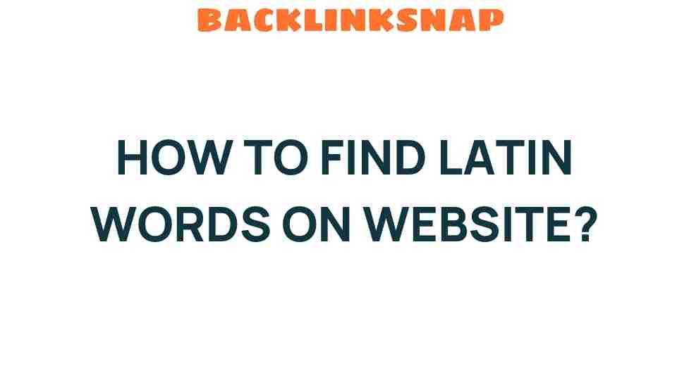 find-latin-words-on-websites