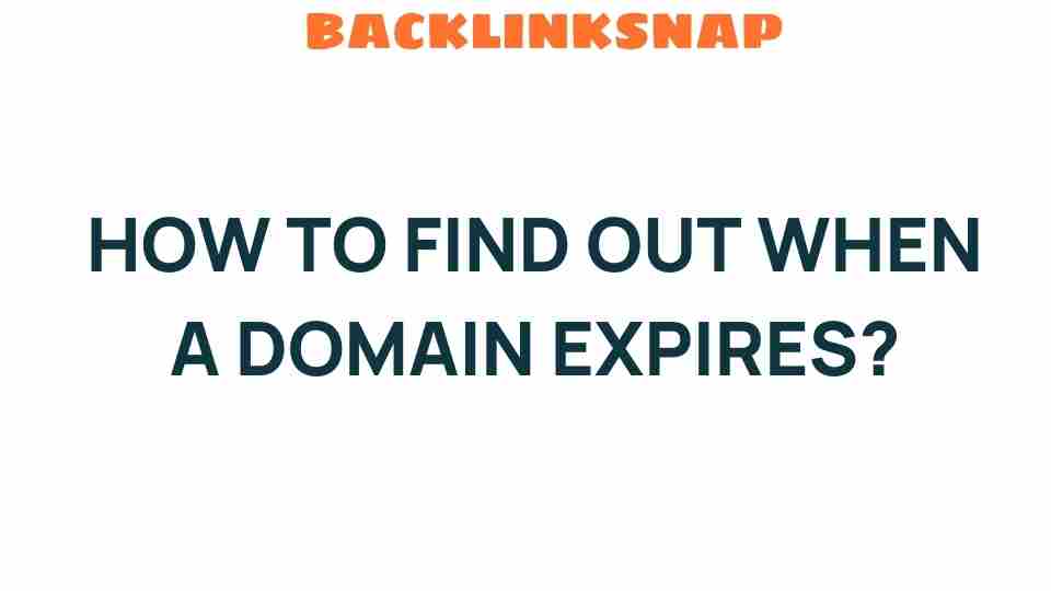 Unlocking the Mystery: How to Find Out When a Domain Expires