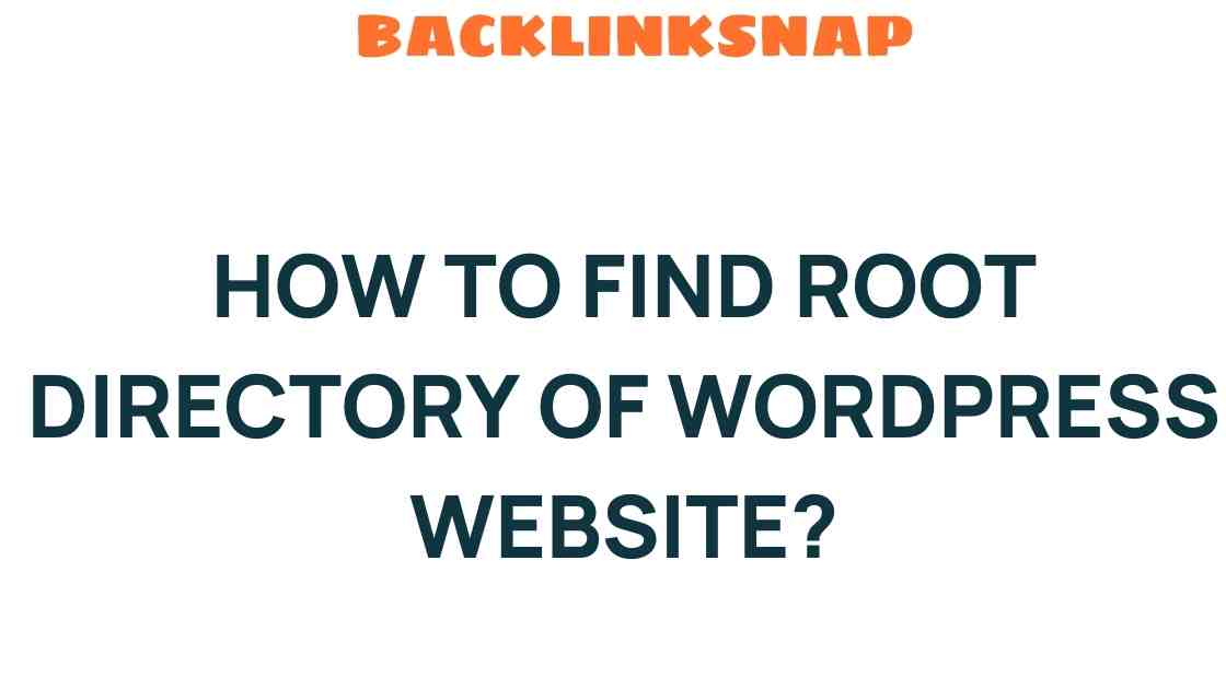 find-root-directory-wordpress-website