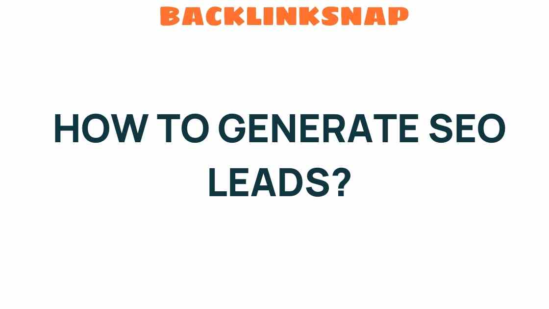 Unlocking the Secrets: How to Generate SEO Leads Effectively