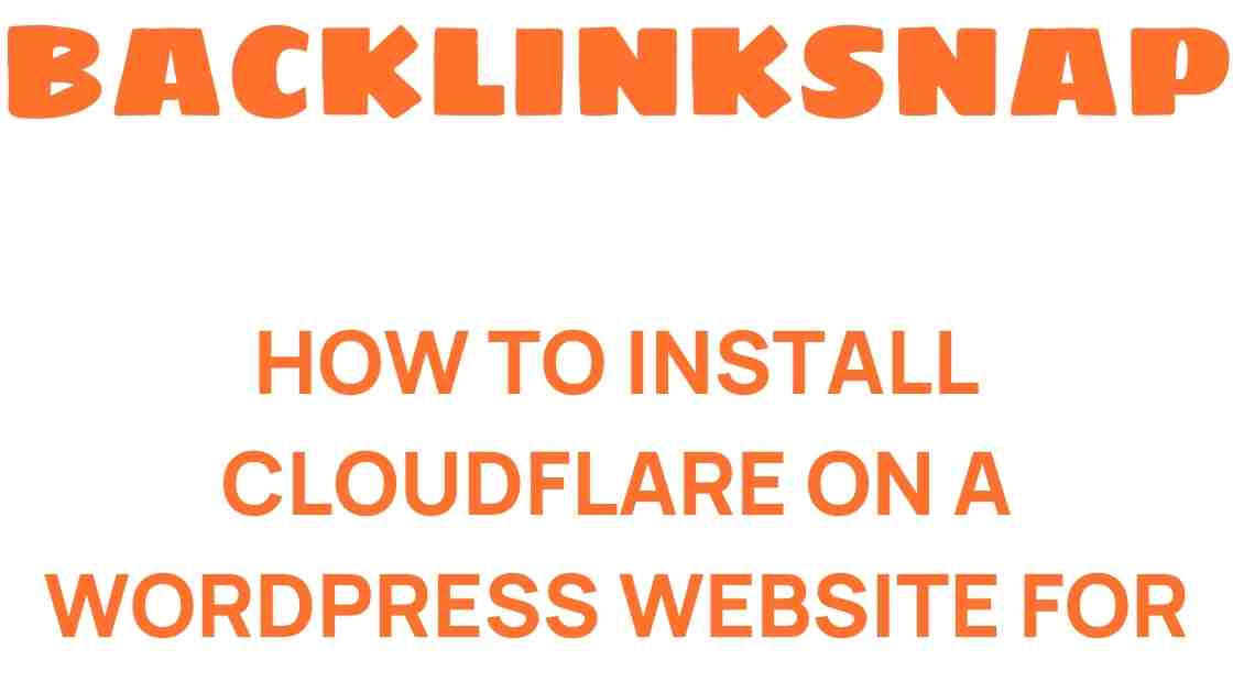 install-cloudflare-wordpress-free