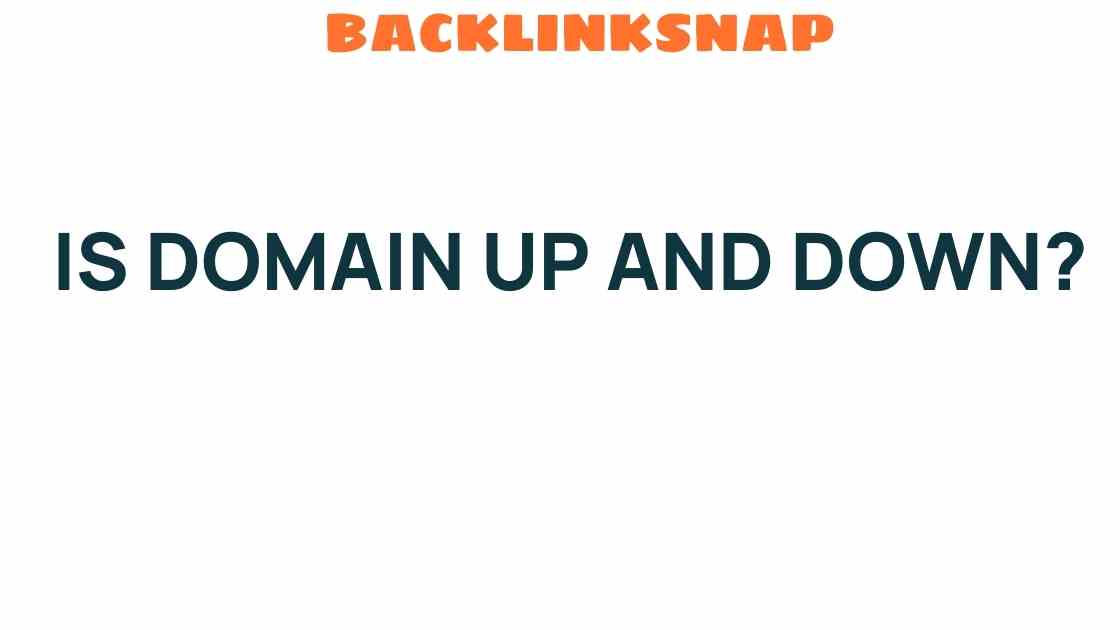Is Your Domain Up and Down? Understanding Website Stability