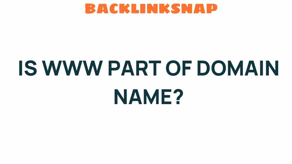 Is WWW Part of Domain Name? Unraveling the Web’s Mystery