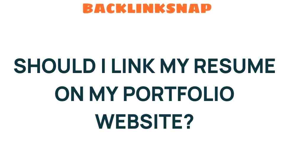 should-i-link-my-resume-portfolio-website