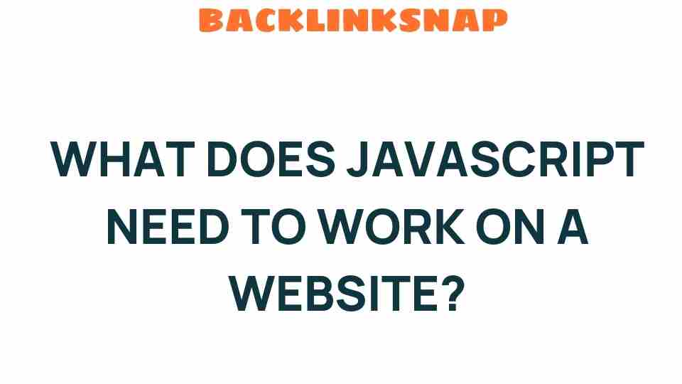 Unlocking JavaScript: Essential Elements for Website Functionality