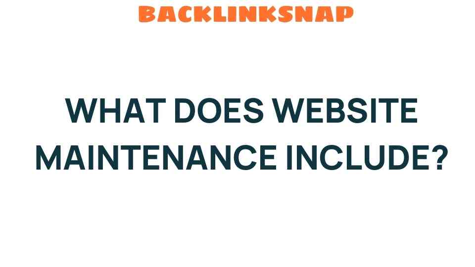 Unlocking the Secrets: What Does Website Maintenance Include?