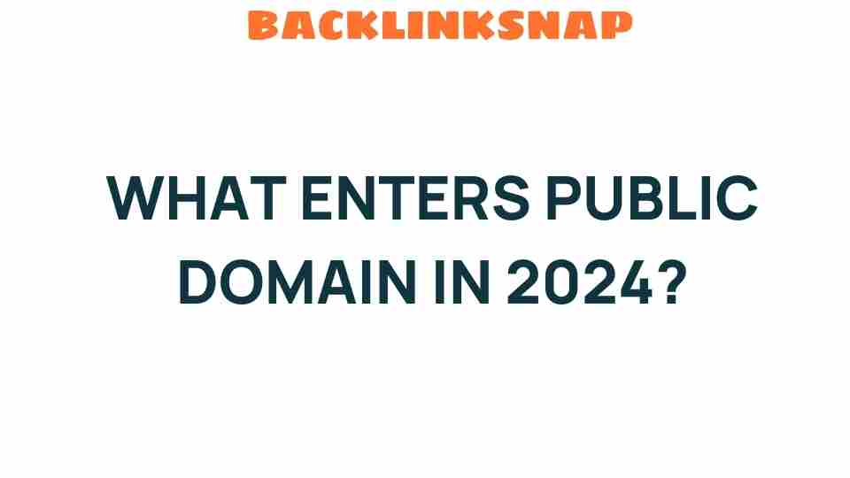 Discover What Enters Public Domain in 2024: A Treasure Trove Awaits