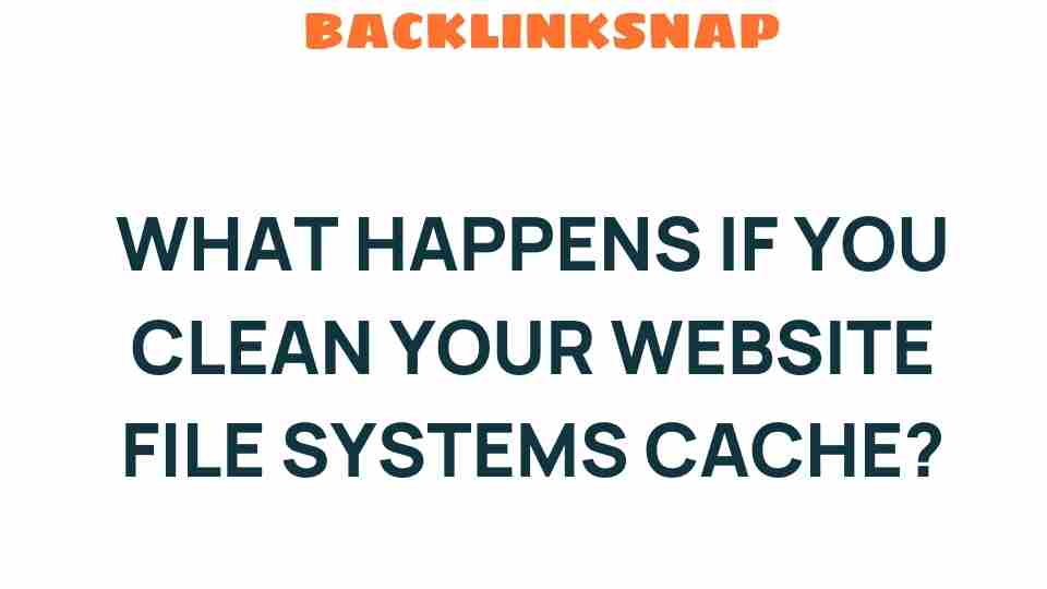 What Happens When You Clean Your Website File System’s Cache?