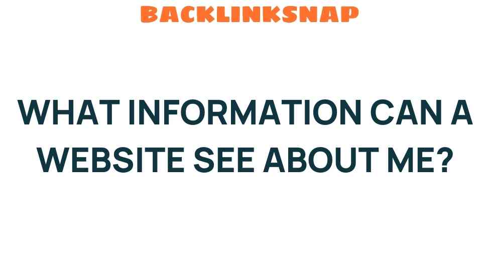 What Information Can a Website See About You? Uncovering the Truth