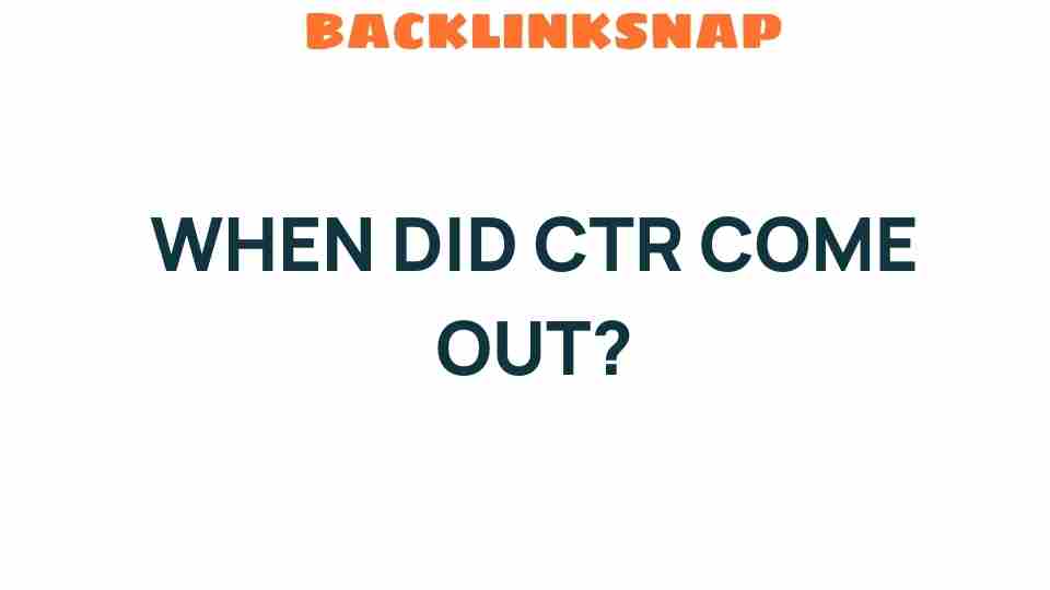 The Origins of CTR: Unveiling the History Behind Click-Through Rate