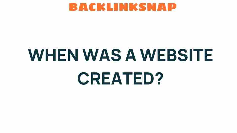 When Was a Website Created? Unraveling the Origins of the Internet