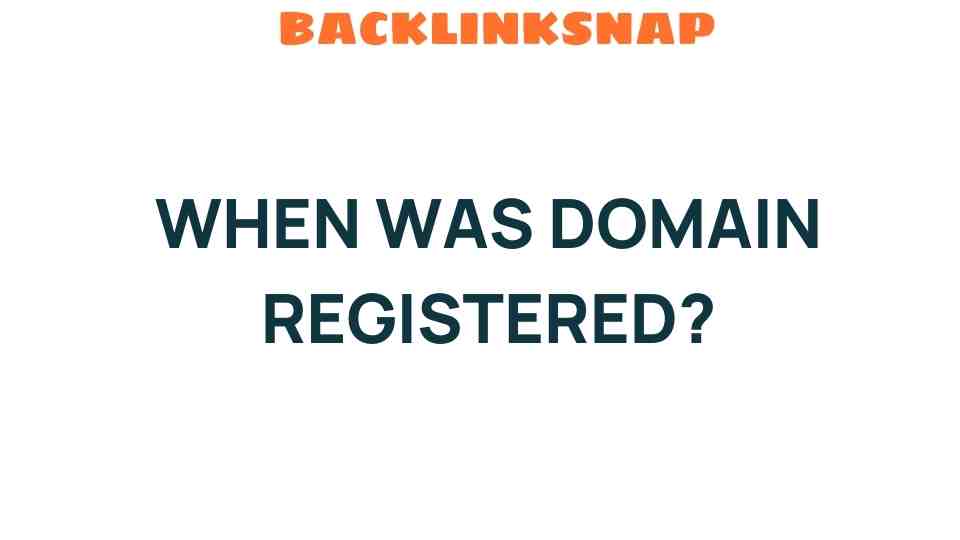 When Was Domain Registered? Uncovering the Secrets of Online Identity