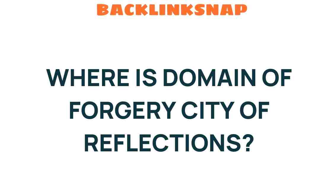 Discovering the Enigmatic Domain of Forgery: City of Reflections