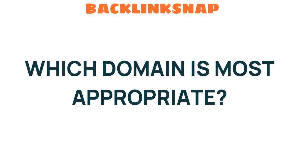 Which Domain Is Most Appropriate for Your Online Success?
