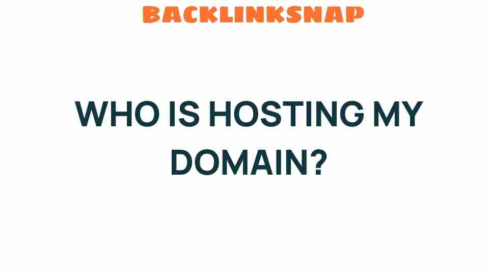 Who is Hosting My Domain? Uncovering the Secrets Behind Your Website’s Home