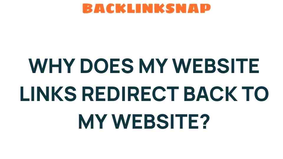 Why Does My Website Links Redirect Back to My Website? Unraveling the Mystery