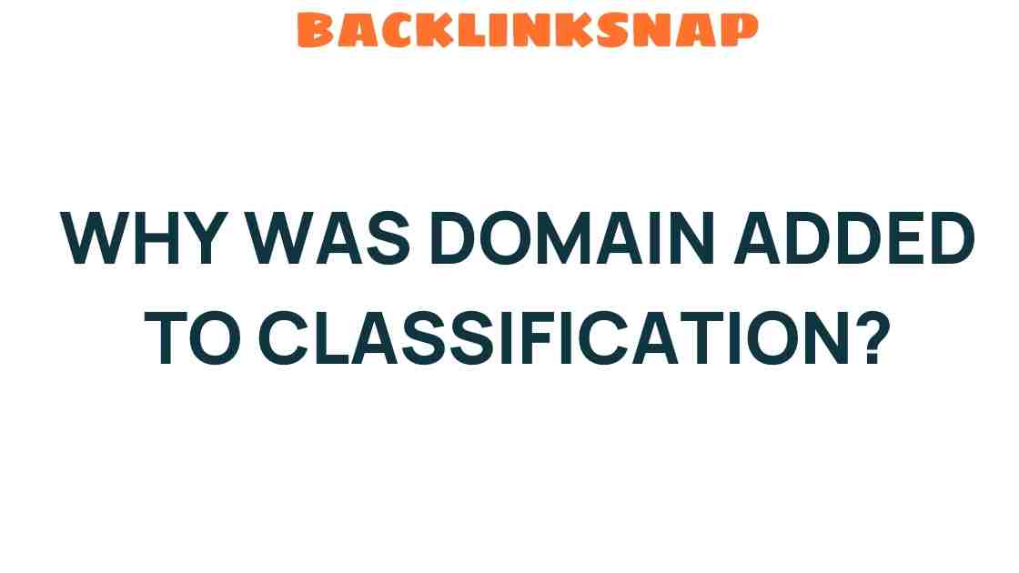 Why Was Domain Added to Classification? Unveiling the Mystery